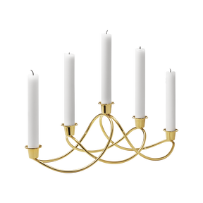 HARMONY lysestage, guldbelagt