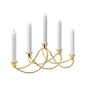 HARMONY candleholder, gold plated