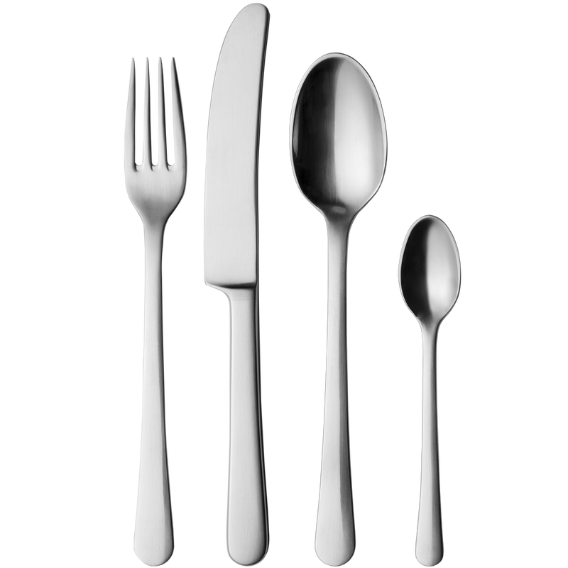 COPENHAGEN matte 16 pcs. cutlery set in stainless steel
