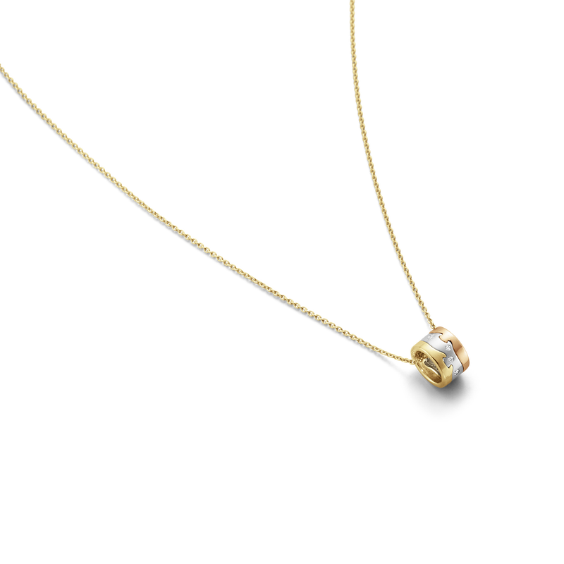 Fusion 18 Kt. rose gold pendant with diamonds | Georg Jensen