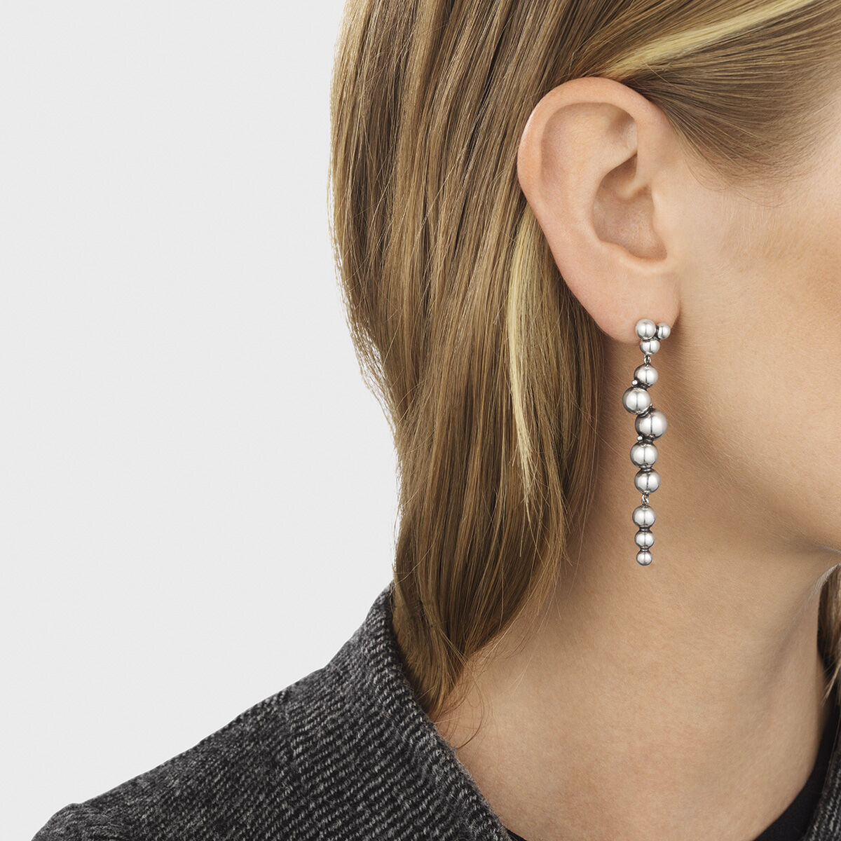 Moonlight Grapes earrings in sterling silver