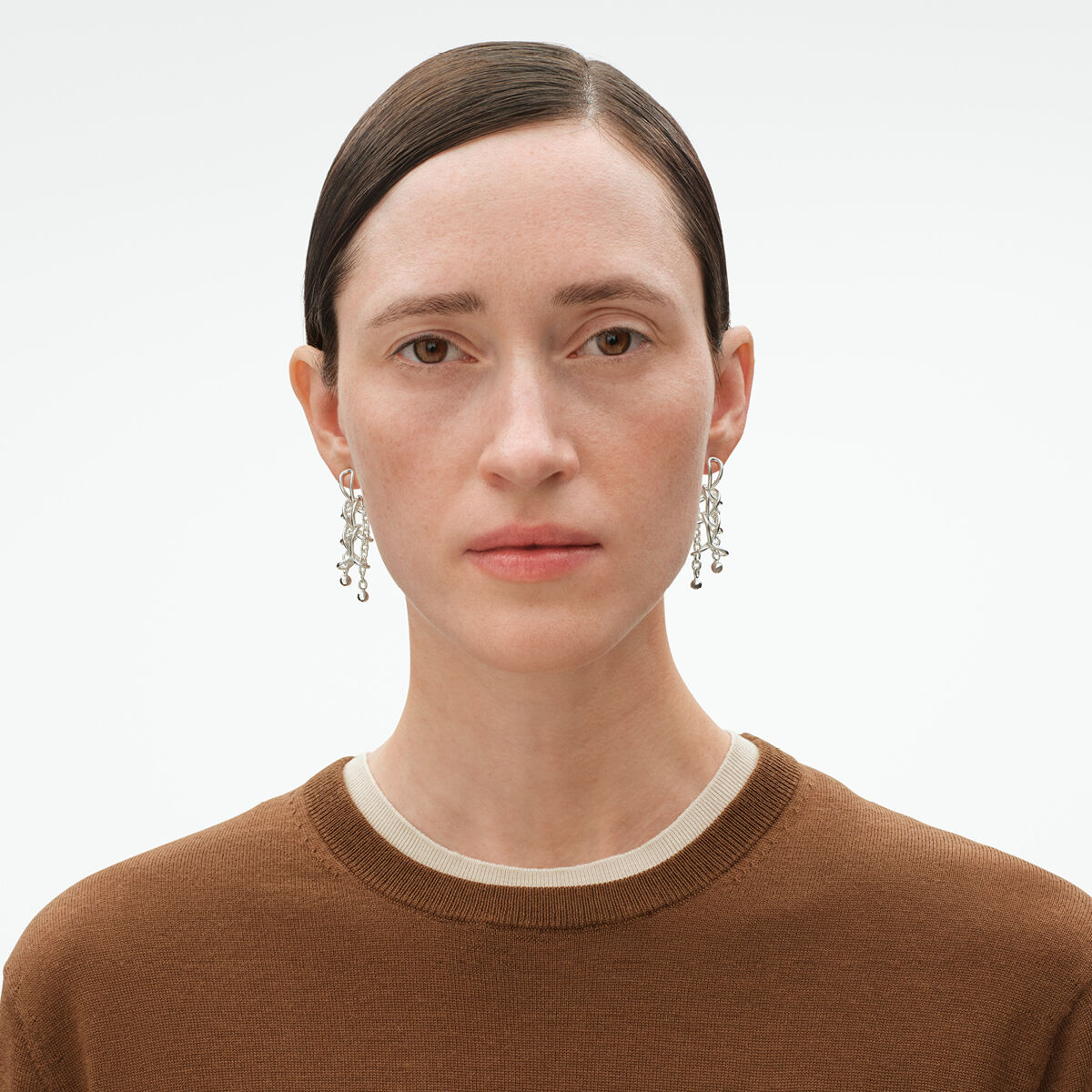 ウェフト (Weft by Georg Jensen) ダブルピアス - スターリングシルバー