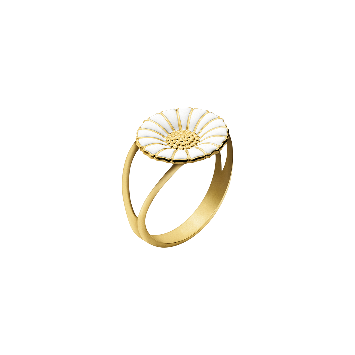 Daisy small plated and enamel ring | Georg