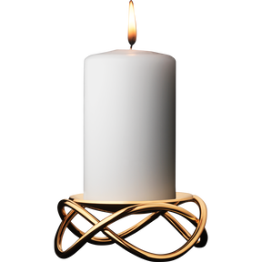 GLOW 系列燭臺（不鏽鋼精鍍 18K 金）