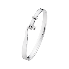 TORUN bangle - sterling silver with brilliant cut diamonds