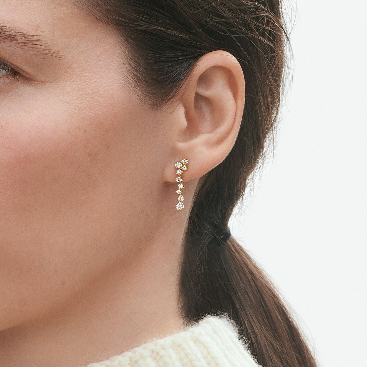 gigi TRADITIO SIGNATURA ICON ピアス　新品 GEORG JENSEN SIGNATURE DIAMONDS ピアス（左）- 18Kゴールド