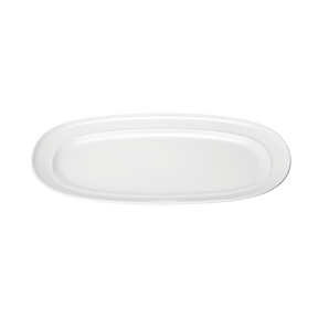 KOPPEL Serveringsfad, ovalt, i hvidt porcel&aelig;n