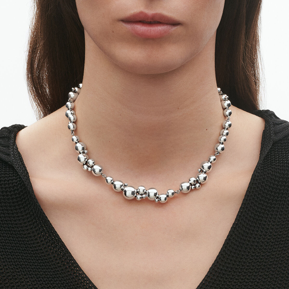 MOONLIGHT GRAPES Necklace in oxidised sterling silver