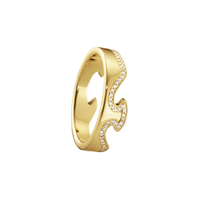 FUISION endering - 18 kt. guld med brilliantslebne diamanter