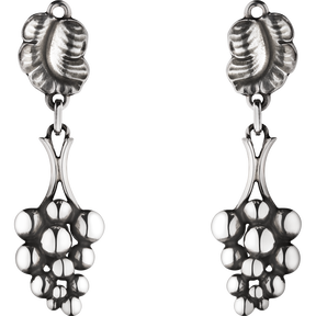 MOONLIGHT GRAPES sterling silver earclips 40
