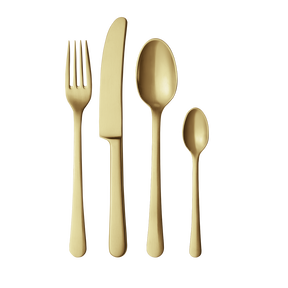 COPENHAGEN, Matte Gold, 4 pcs. set
