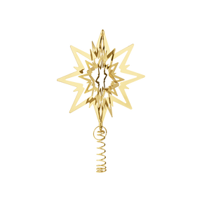 STAR for the Christmas tree, medium, gold plated