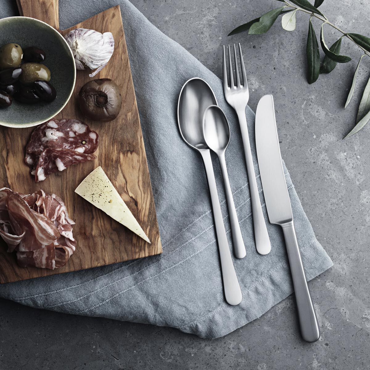 【ジョージジェンセン】純銀/約64g チーズナイフ 17cm【エコーン】 COPENHAGEN 4ピースセット（マット仕上げ） I Georg Jensen