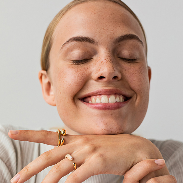 Mercy gold rings from the Mercy collection by Georg Jensen