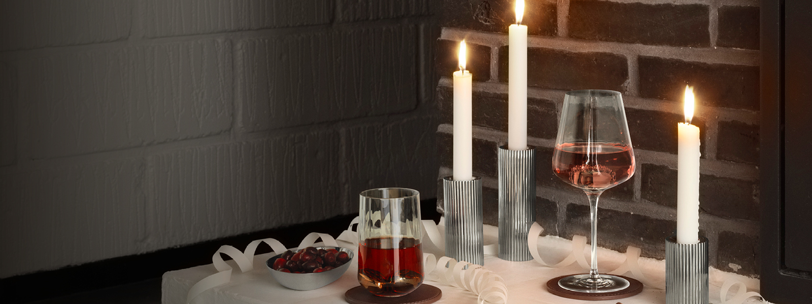 Mirror polished stainless steel bar accessories from the Sky collection
