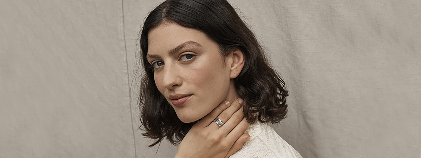 Diamond and sterling silver ring on Australian influencer model from the Magic collection