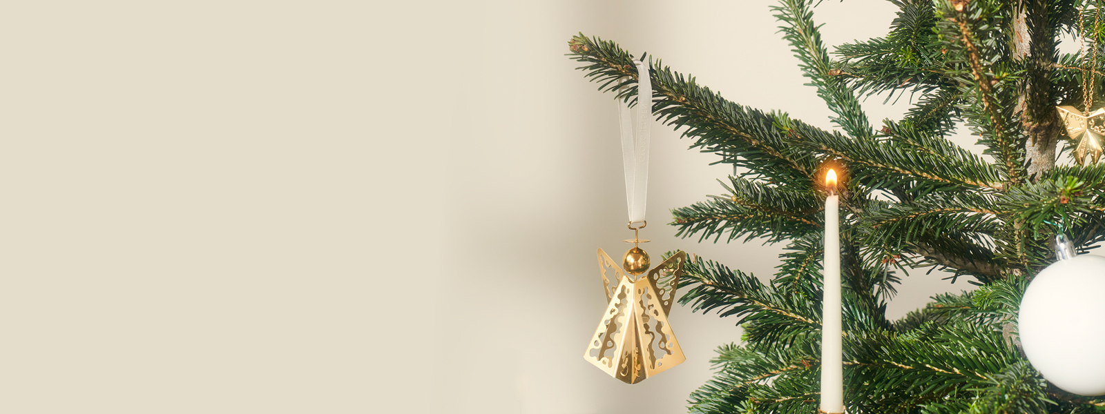 Christmas Mobile, Lace Angel in 18kt. gold plated brass from the 2022 Christmas Collectibles designed by Sanne Lund Traberg
