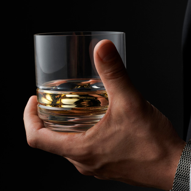 Georg Jensen Sky collection designer shiny stainless steel reusable ice cubes for drink wine cocktail whiskey