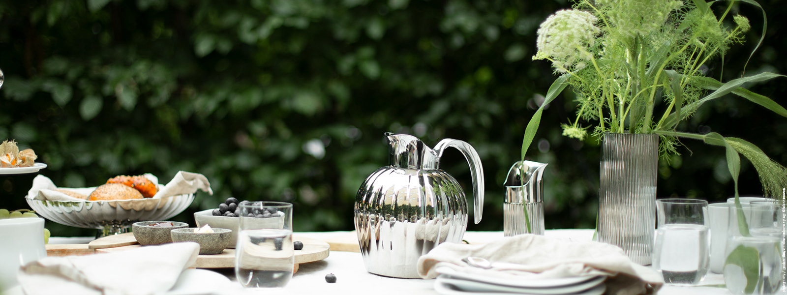Outdoor table settings from Georg Jensen