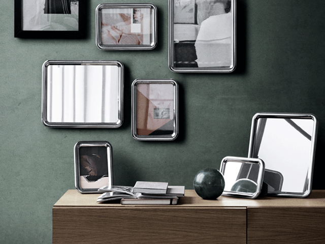 Tableau picture frames in extra small, small and medium and mirror in medium