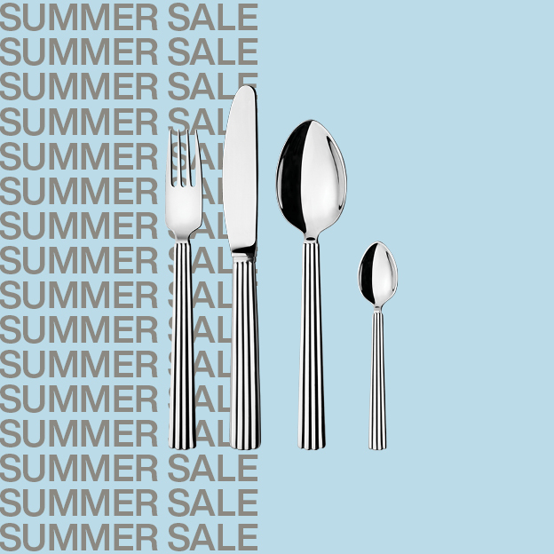 Cutlery set in stainless steel inspired by Sigvard Bernadotte for the Bernadotte collection