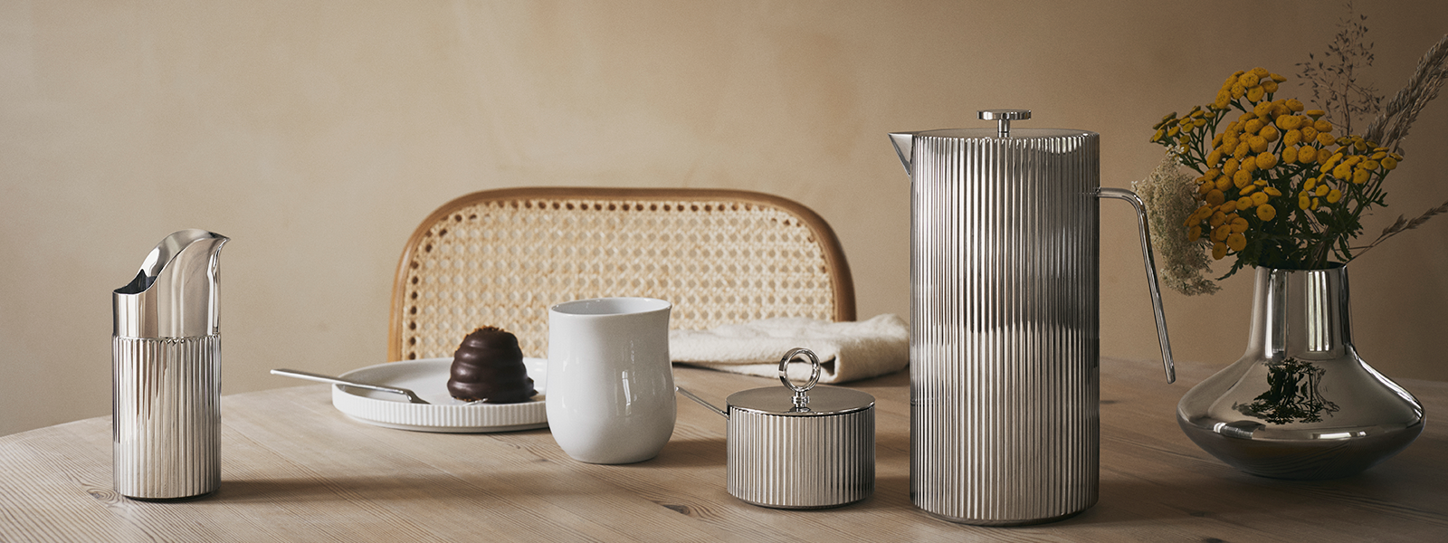 Bernadotte & Cobra products for coffee & tea table setting