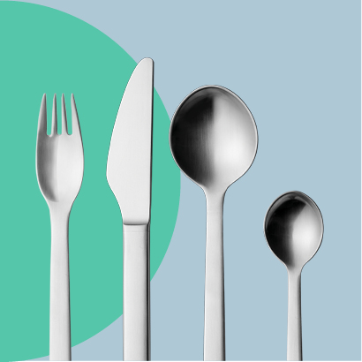 Georg Jensen summer sale banner with Bernadotte cutlery