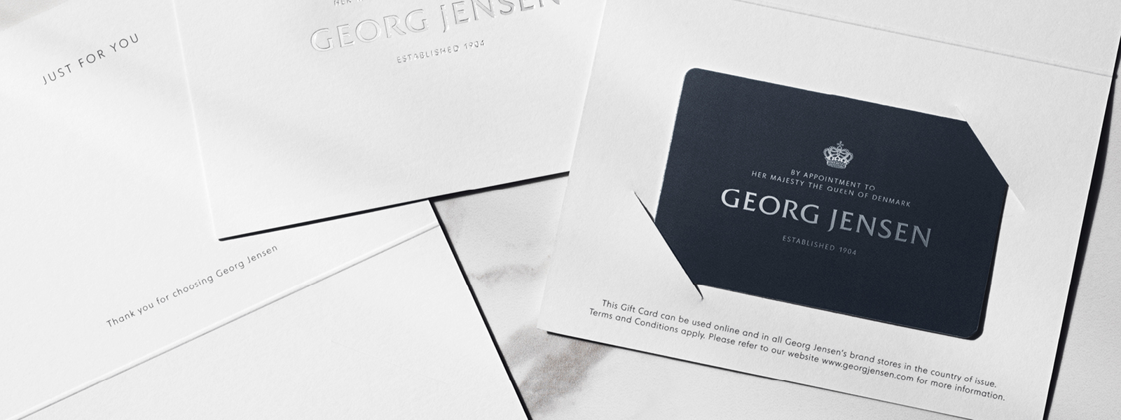 Georg Jensen physical Gift Card with envelope