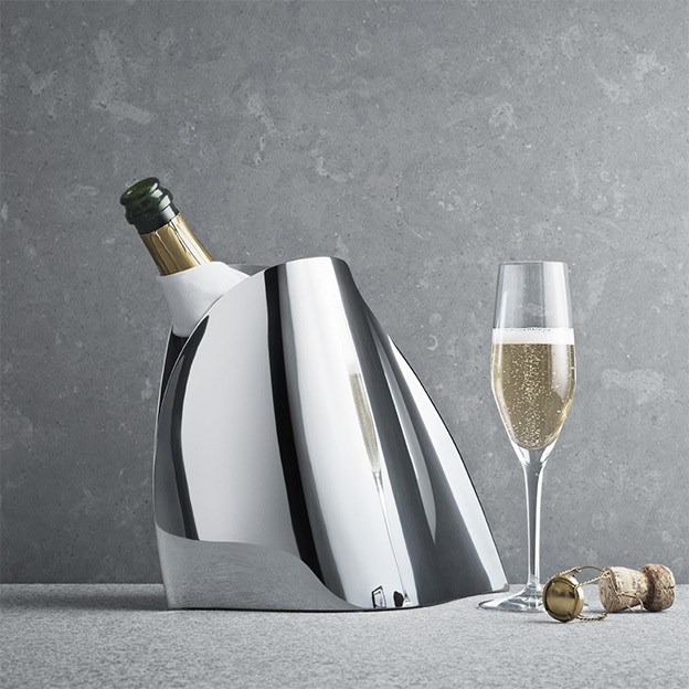 Mirror polished stainless steel Champagne cooler from the Indulgence collection