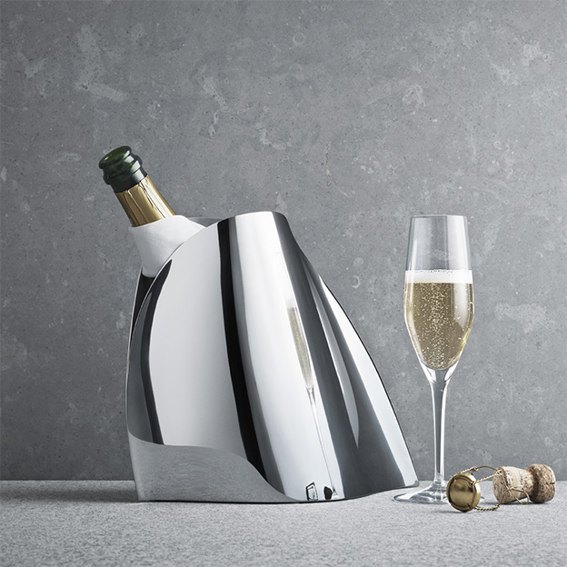 Mirror polished stainless steel Champagne cooler from the Indulgence collection
