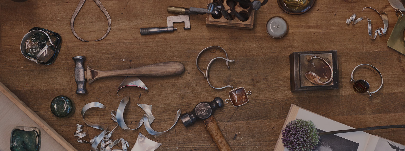 Image displaying tools for fine silver craftsmanship 