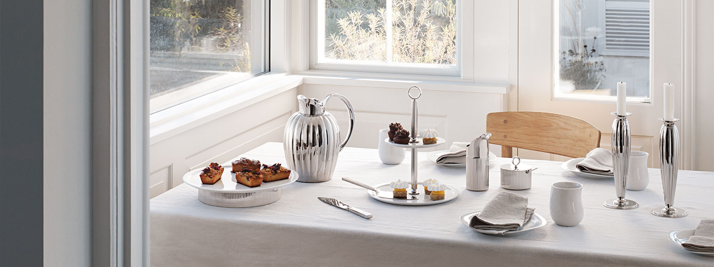 Deck the table with the Bernadotte, Alfredo and Cobra collection from Georg Jensen
