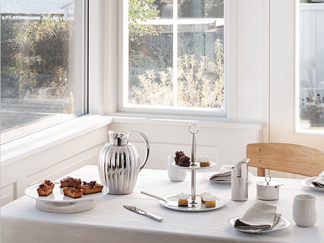 Cover the table with the Bernadotte, Alfredo and Cobra collection from Georg Jensen