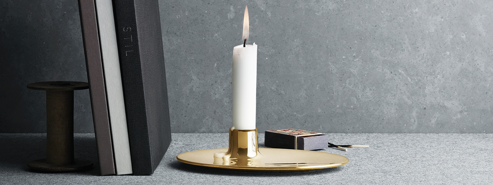 Scandinavian design home decor mirror polished candleholder's from Georg Jensen Ilse collection