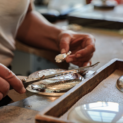 Georg Jensen smithy making Silver Masterpieces