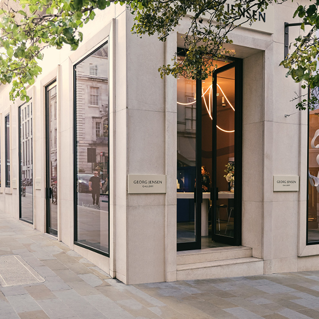 Georg Jensen New Bond Street flagship store front in London