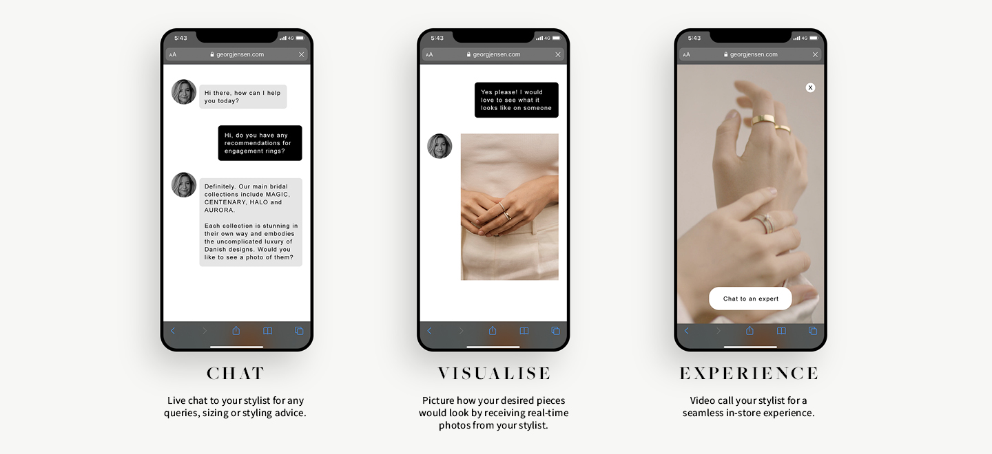 Hero shopping experience at Georg Jensen
