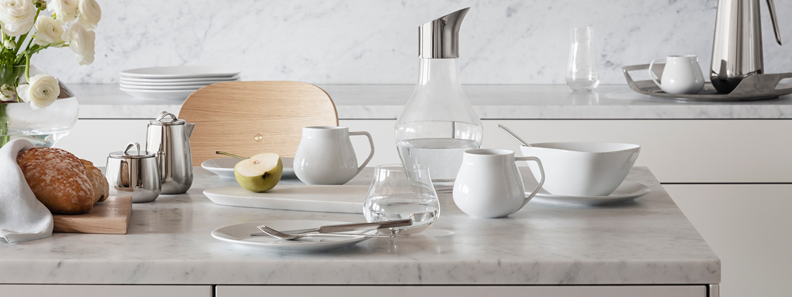 Georg Jensen Sky water pitcher and kitchenware designed by Aurélien Barbry