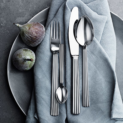 Teaspoon, fork, spoon and knife cutlery from the Bernadotte collection designed by Sigvard Bernadotte