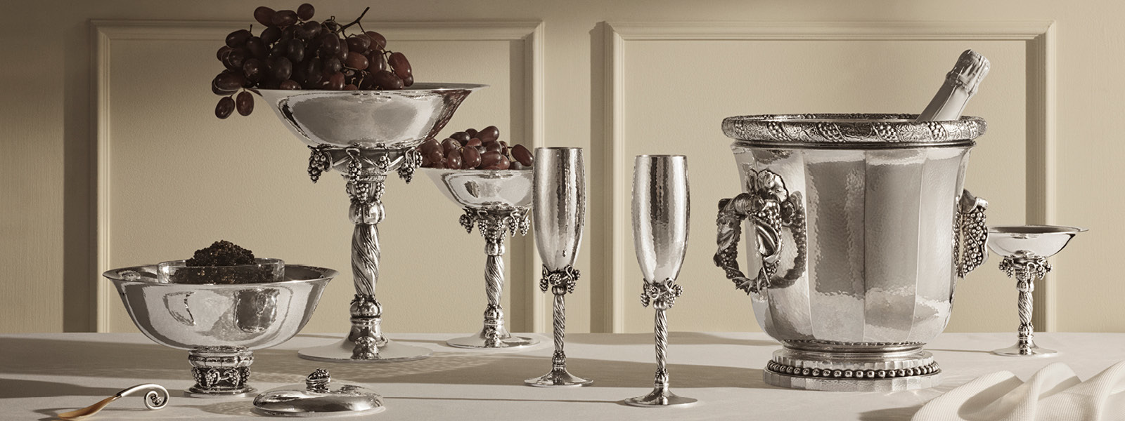 Sterling silver shop serving dishes
