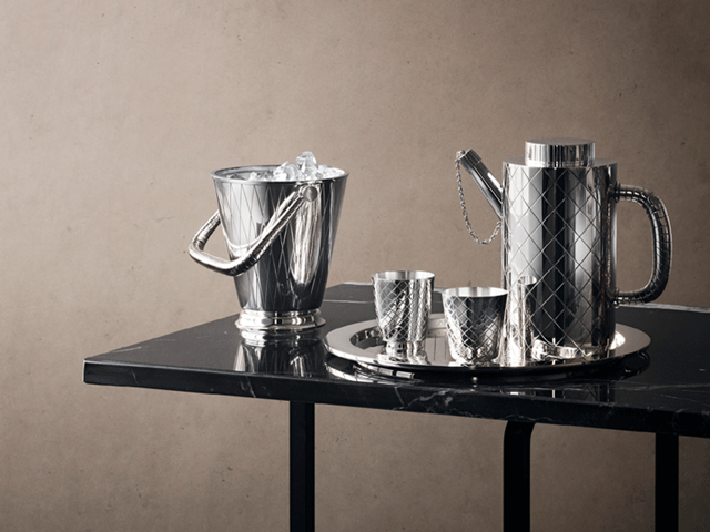 Cocktail shaker, beaker 819B and ice bucket 819D