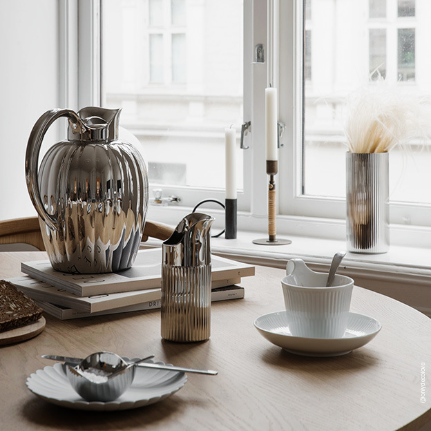 Coffee and tea essentials for the table by Georg Jensen