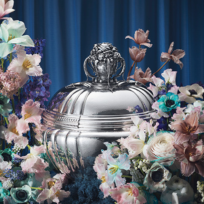 Famous  silversmith Georg Jensen designed Tureen 270 dish in sterling silver