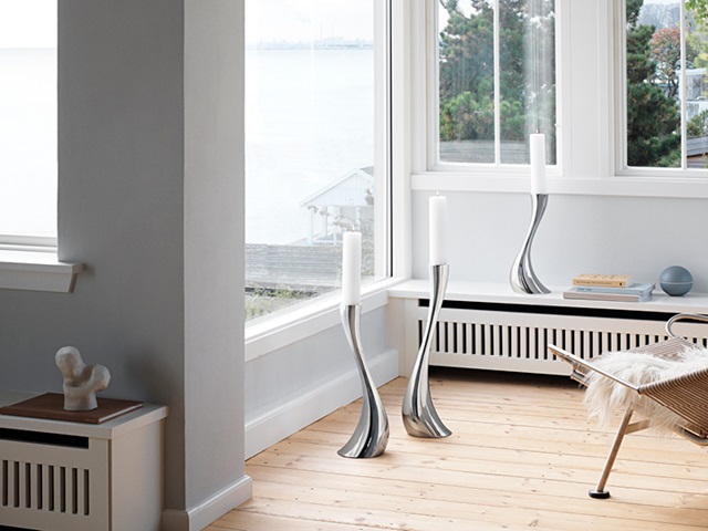 cobra candleholders in stainless steel