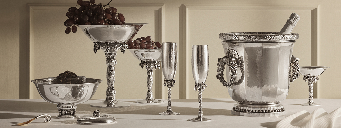 Sterling silver grapes collection from Georg Jensen