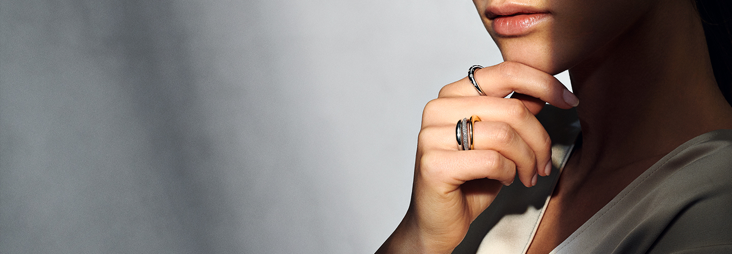 offspring rings in gold and silver