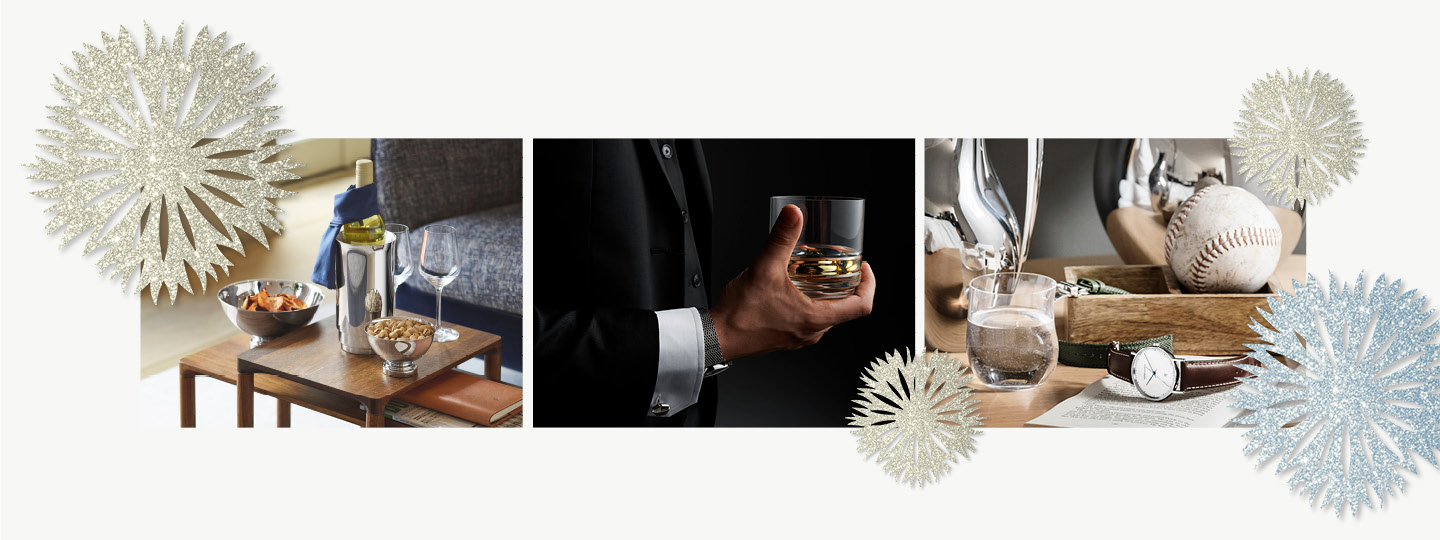 Home decor and bar accessories as Christmas gift inspiration for men designed by Georg Jensen