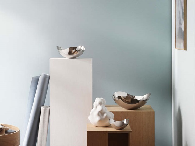 Bloom mirror bowls (small, medium and large) in mirror polished stainless steel