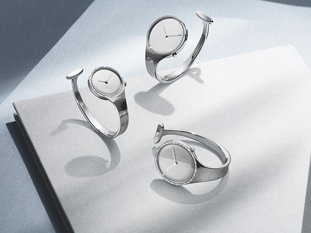 Vivianna watches with mirror-dial in stainless steel with diamond bezel