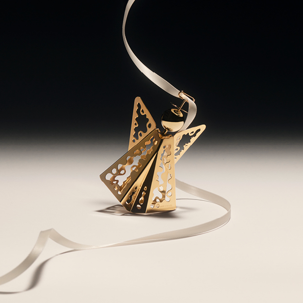 Christmas Mobile, Lace Angel in 18kt. gold plated brass from the 2022 Christmas Collectibles designed by Sanne Lund Traberg